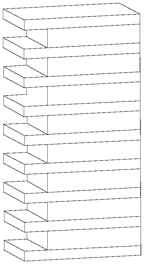 Method of using thin plates of same kind of material to prepare rectangular grating structure