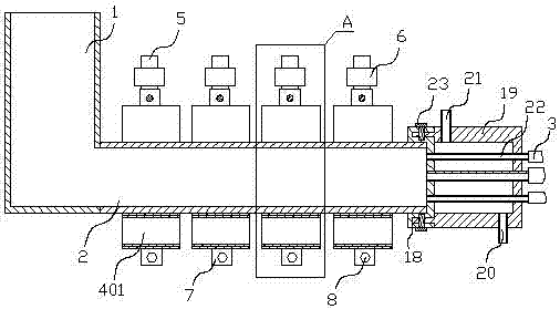 An integrated forming system for the production of profiles from waste materials