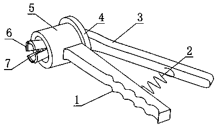 Handheld aluminum foil cover clamping mechanism