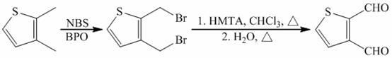 Preparation method of 2, 3-thiophenedicarboxaldehyde