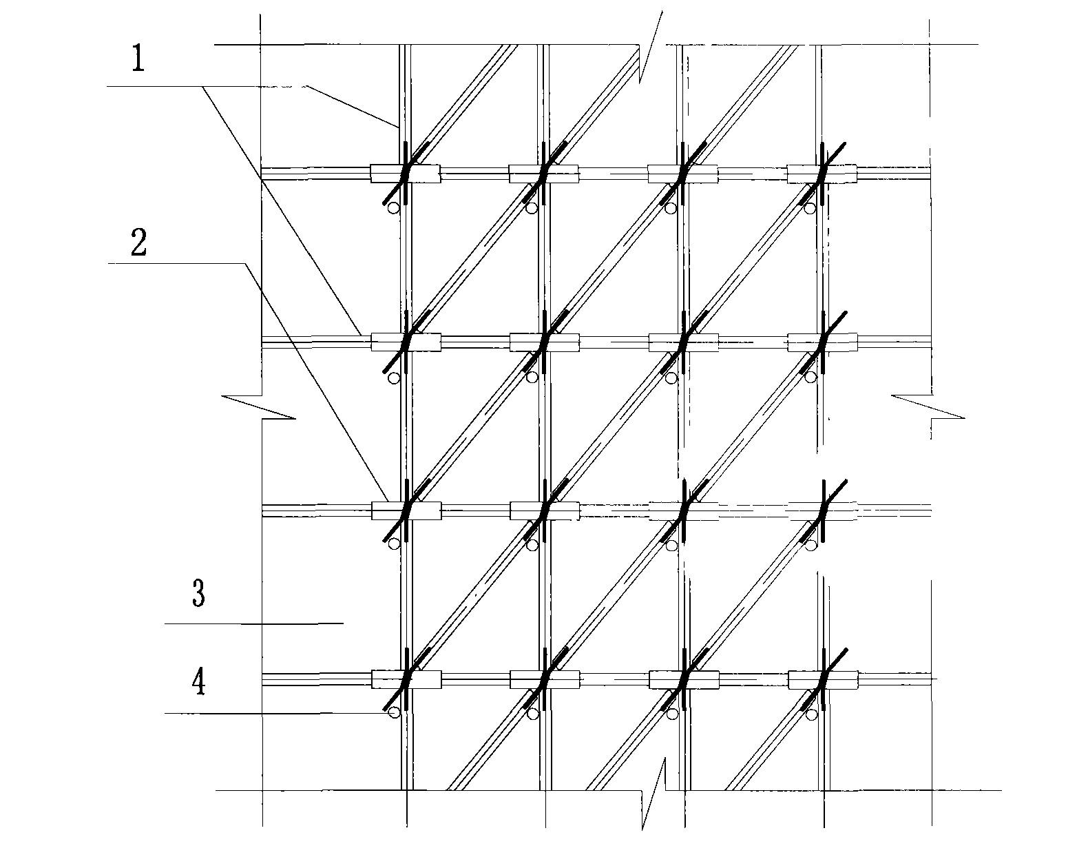 Combined support device of network frame and concrete and application method in underground engineering