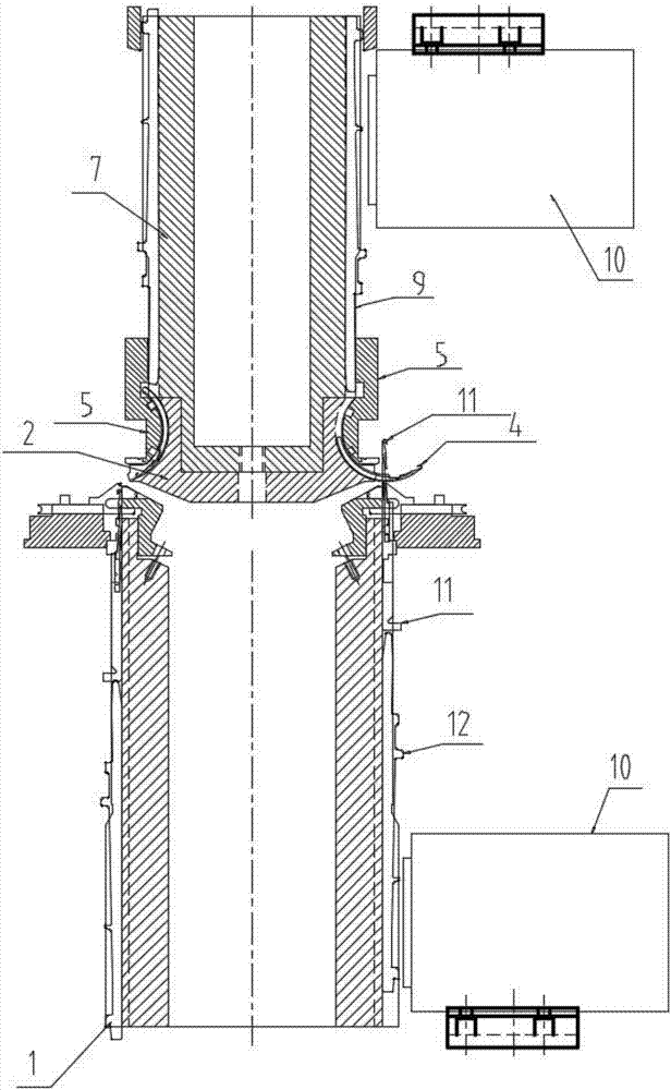 Jacquard knitting structure of arc-shaped knitting track and knitting method