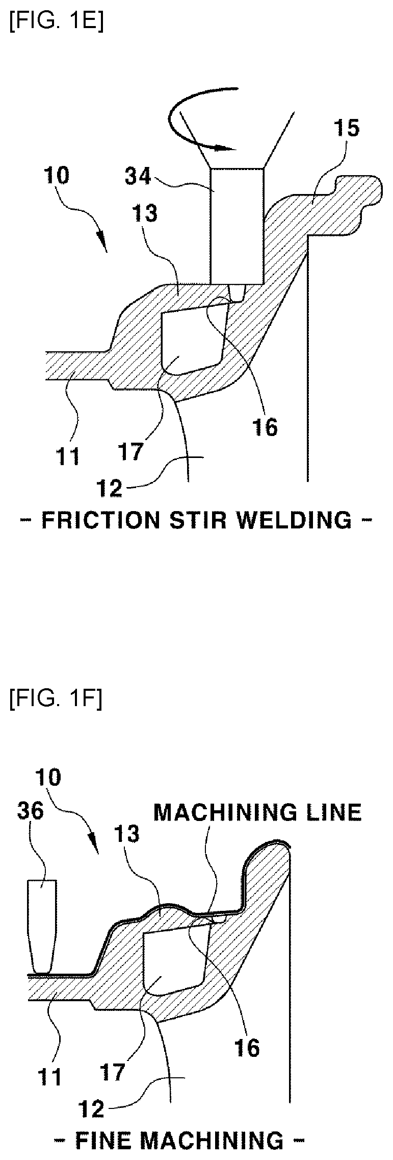 Vehicle wheel having adjustable insert neck and method for manufacturing the same