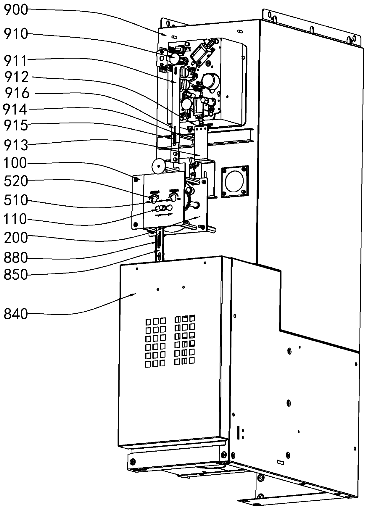 Gas-insulated ring main unit interlocking device