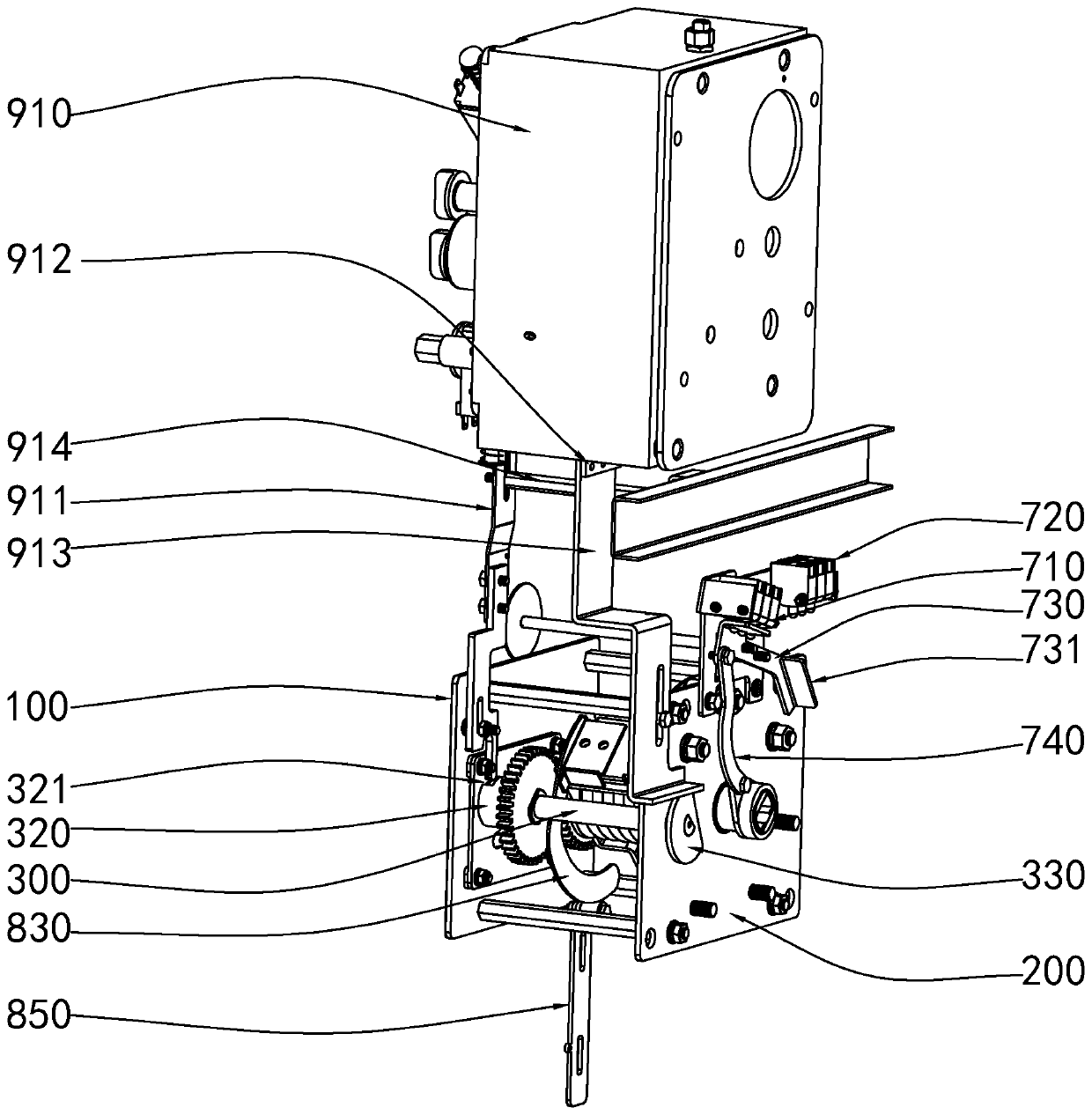 Gas-insulated ring main unit interlocking device