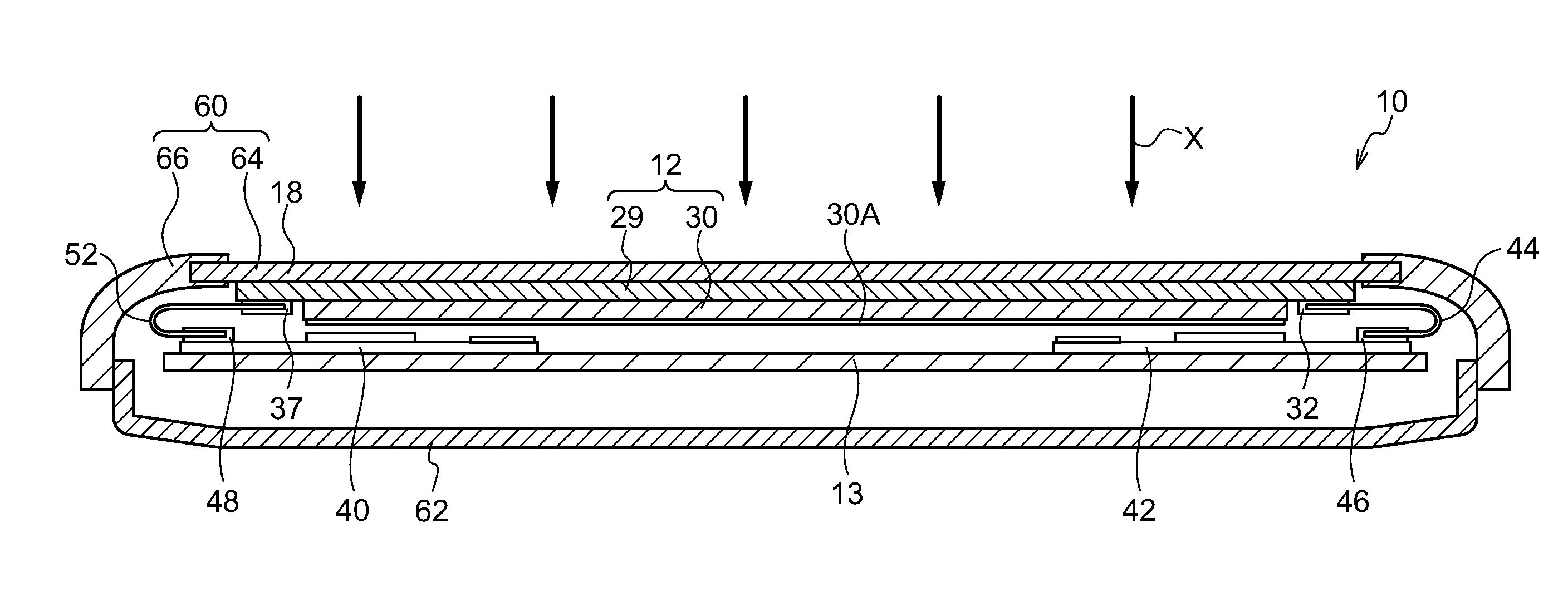 Portable radiographic image capture device