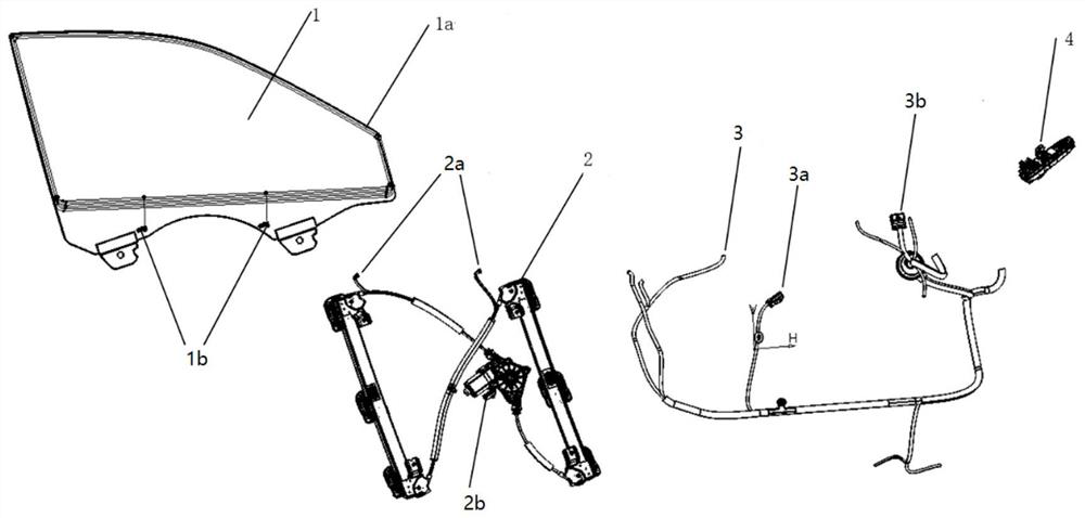 A glass heating and thawing device and automobile doors and windows