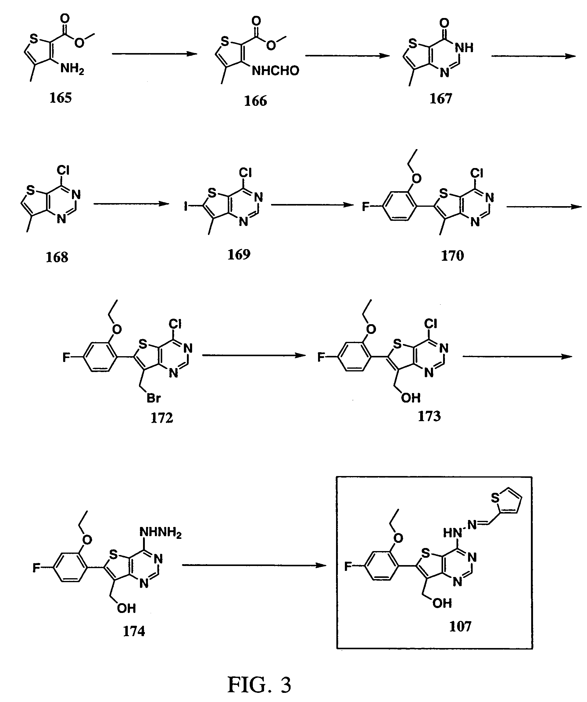 Small molecule thienopyrimidine-based protein tyrosine kinase inhibitors