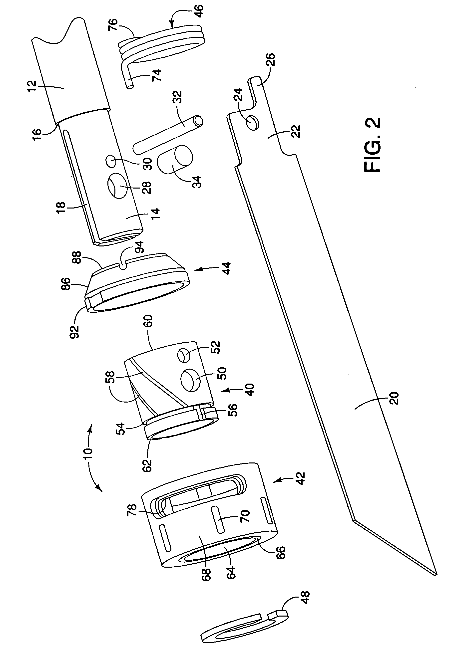 Clamping apparatus for a reciprocating tool