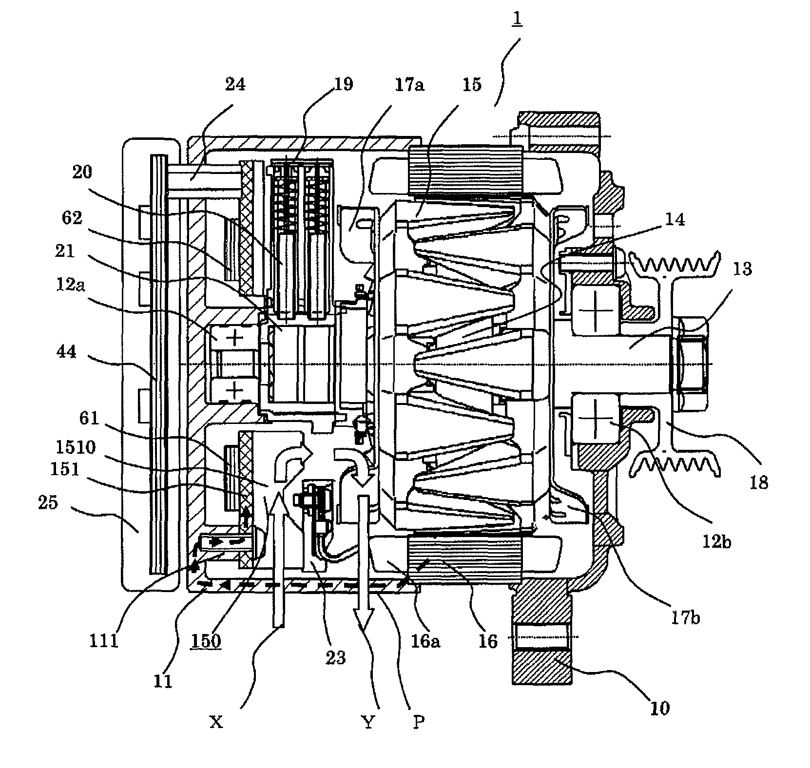 Electrical rotating machine with improved heat sink cooling