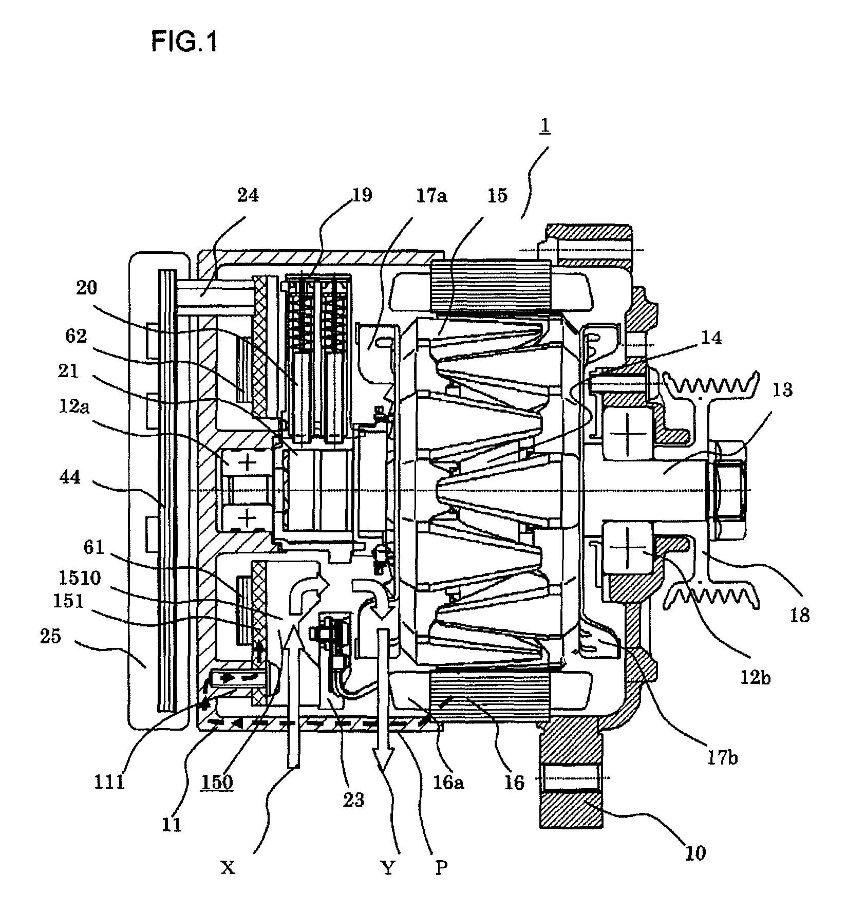 Electrical rotating machine with improved heat sink cooling