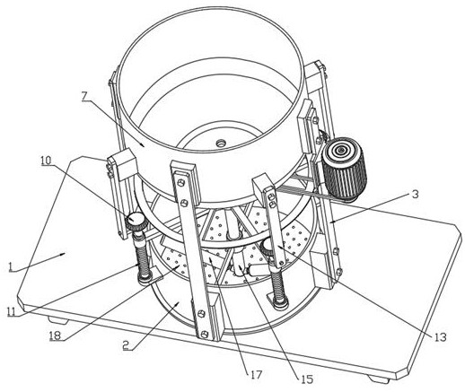 A grinding device for chemical product processing
