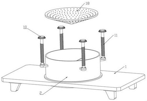 A grinding device for chemical product processing