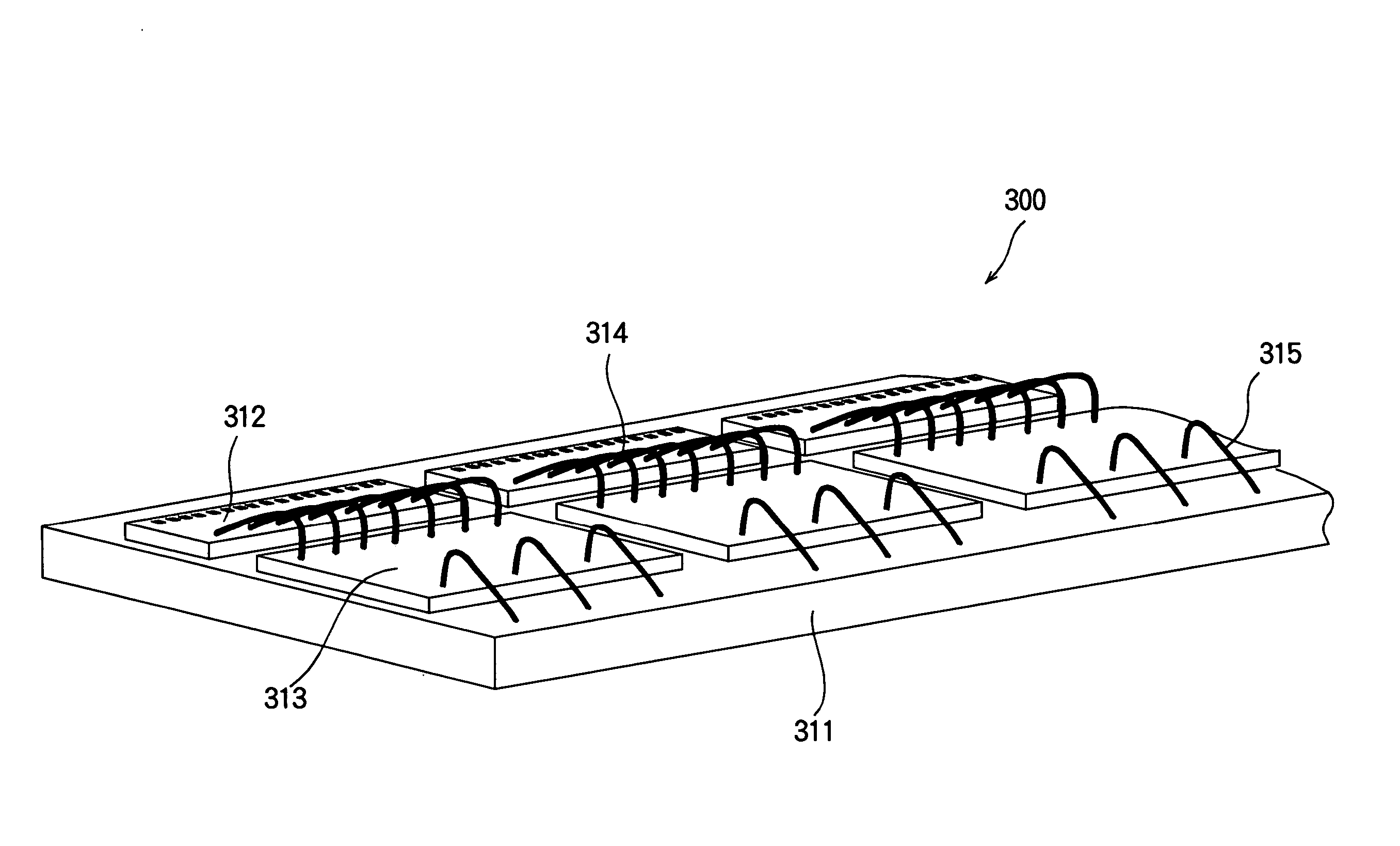 Combined semiconductor device, LED print head, and image forming apparatus