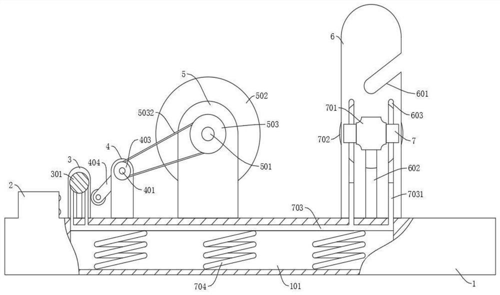 A cloth winding device with an anti-deviation structure for the production of textile products