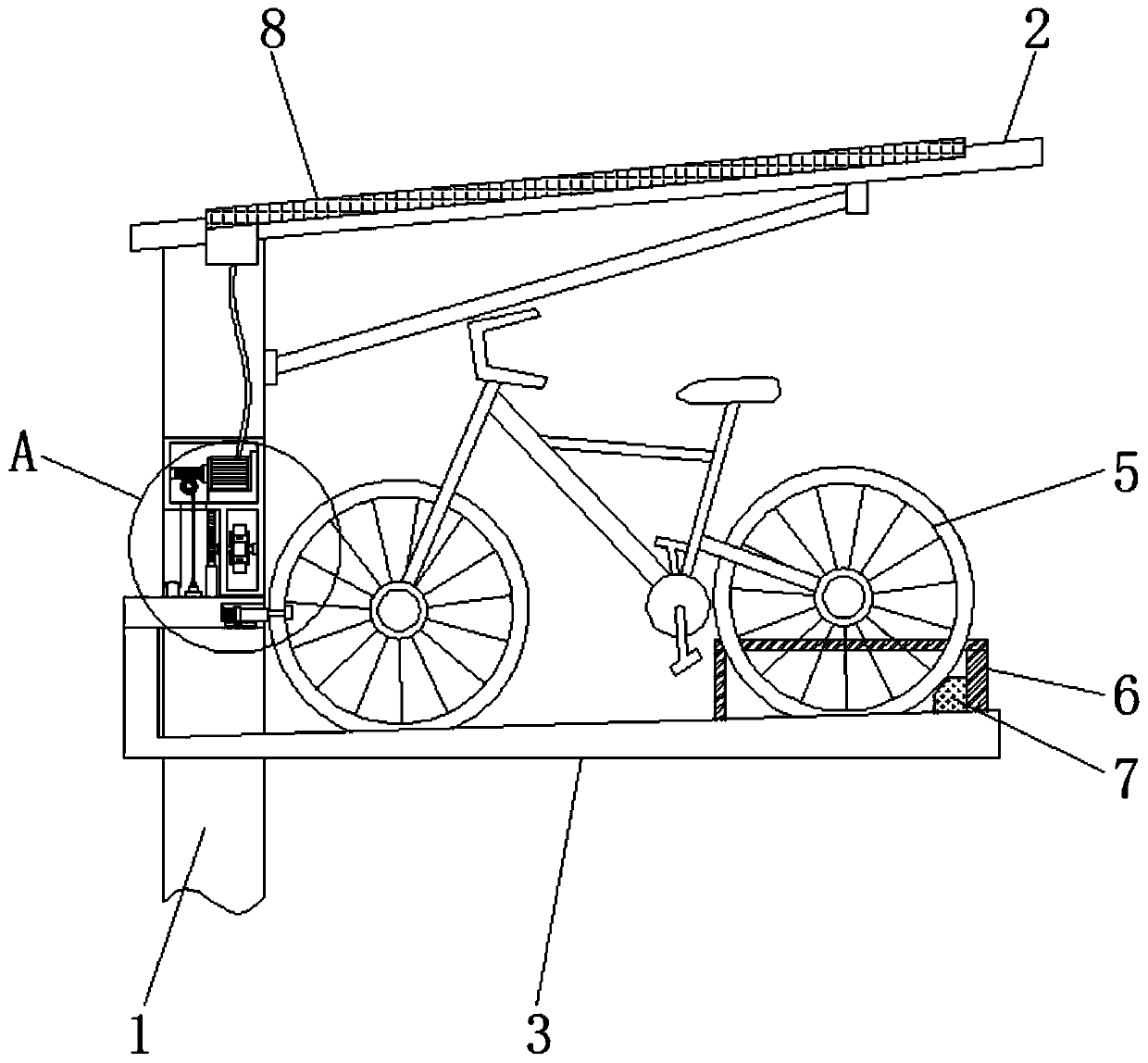 Shared bike parking base convenient to real-time control