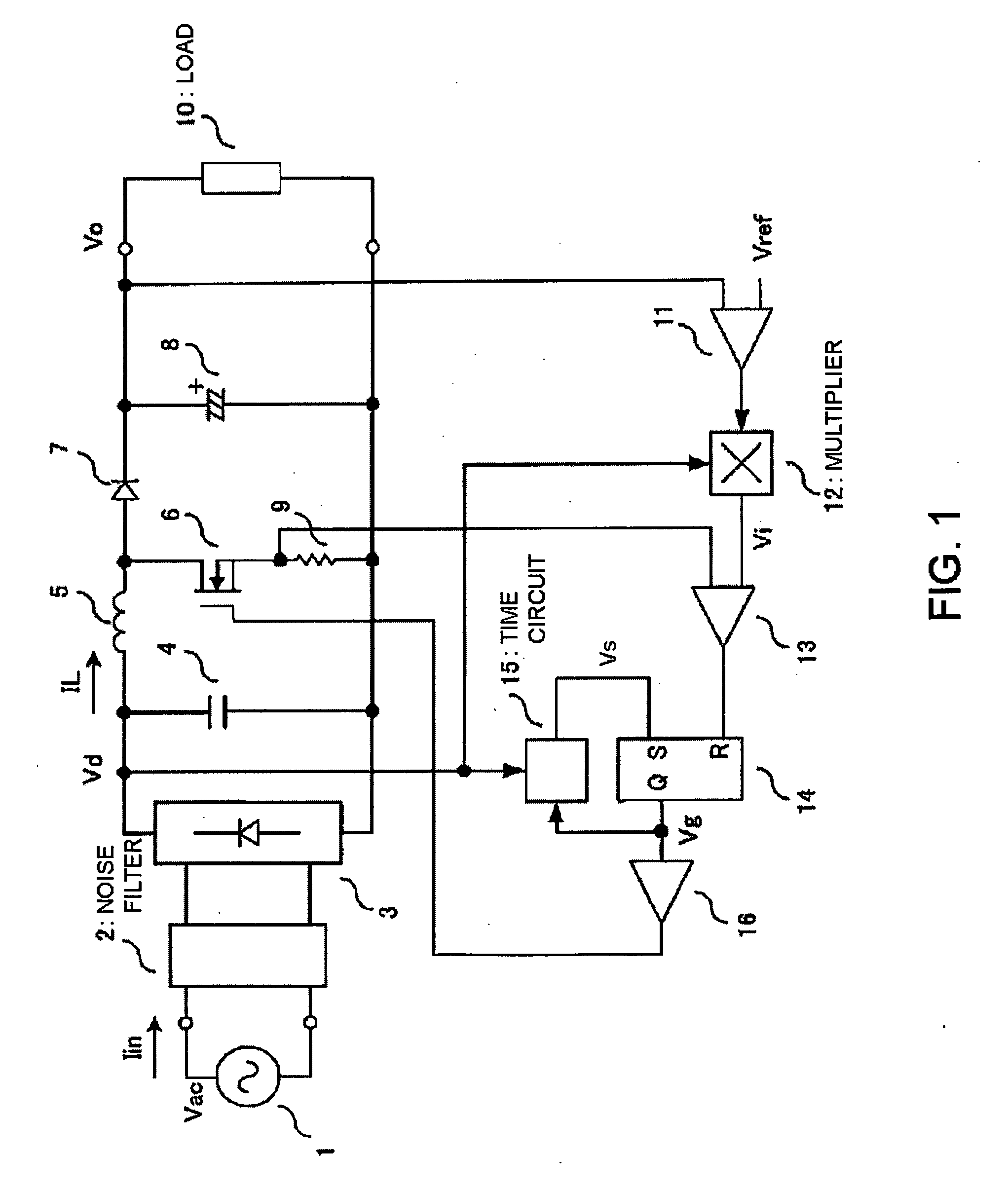 Control system of a power factor correction circuit