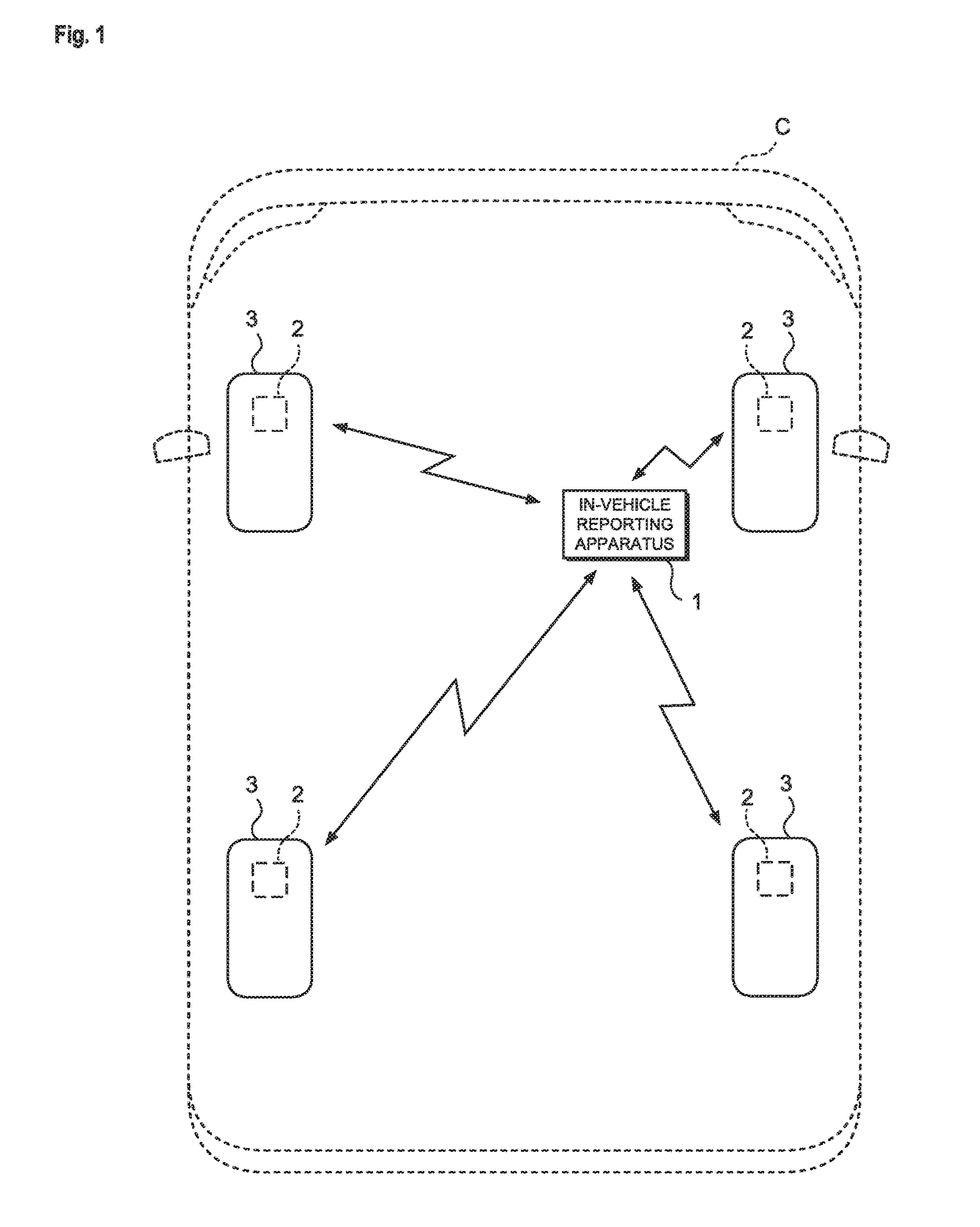 In-vehicle reporting apparatus and reporting system