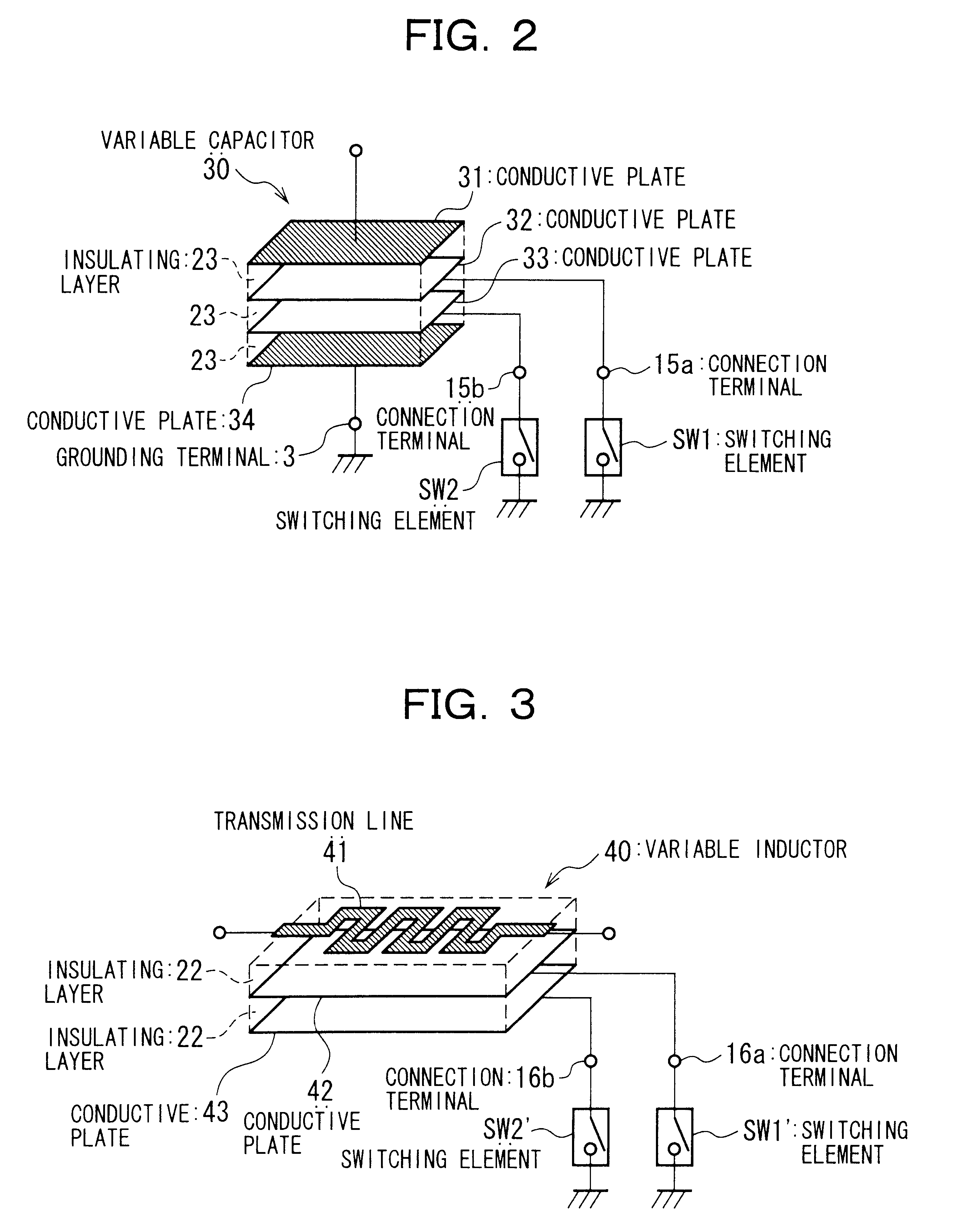 Variable capacitor and a variable inductor