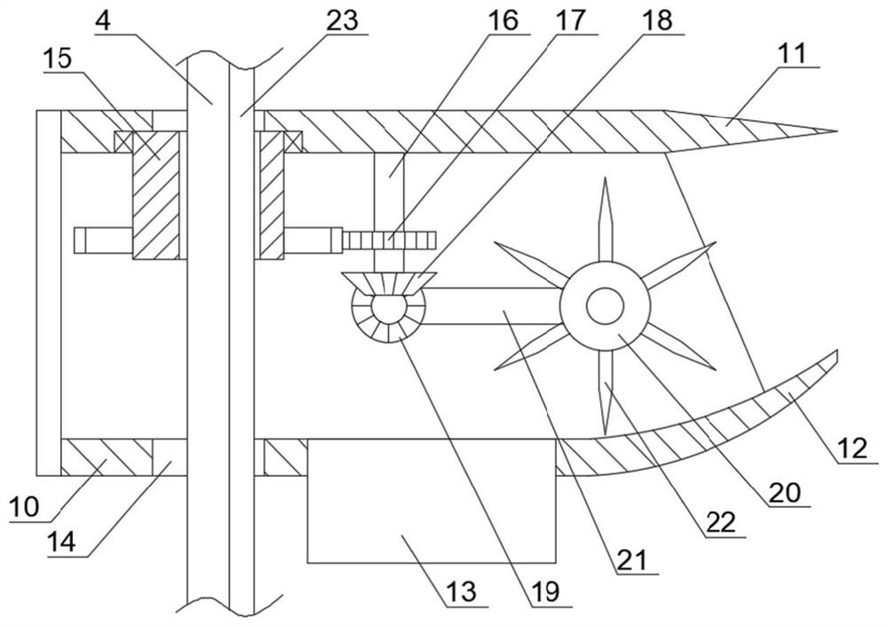 A device for brushing and leveling the bottom edge of exterior walls for municipal engineering