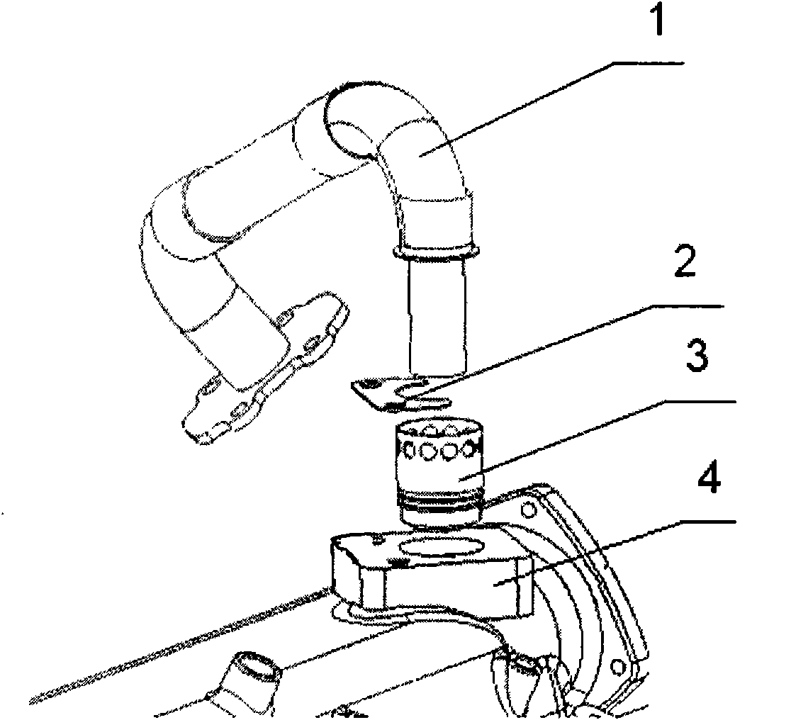 Connection structure of engine exhaust gas reclrculation pipe and plastic intake manifold