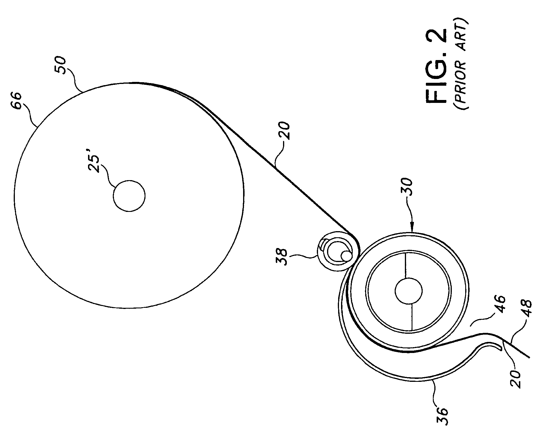 Guide roller with flanges for a dispenser