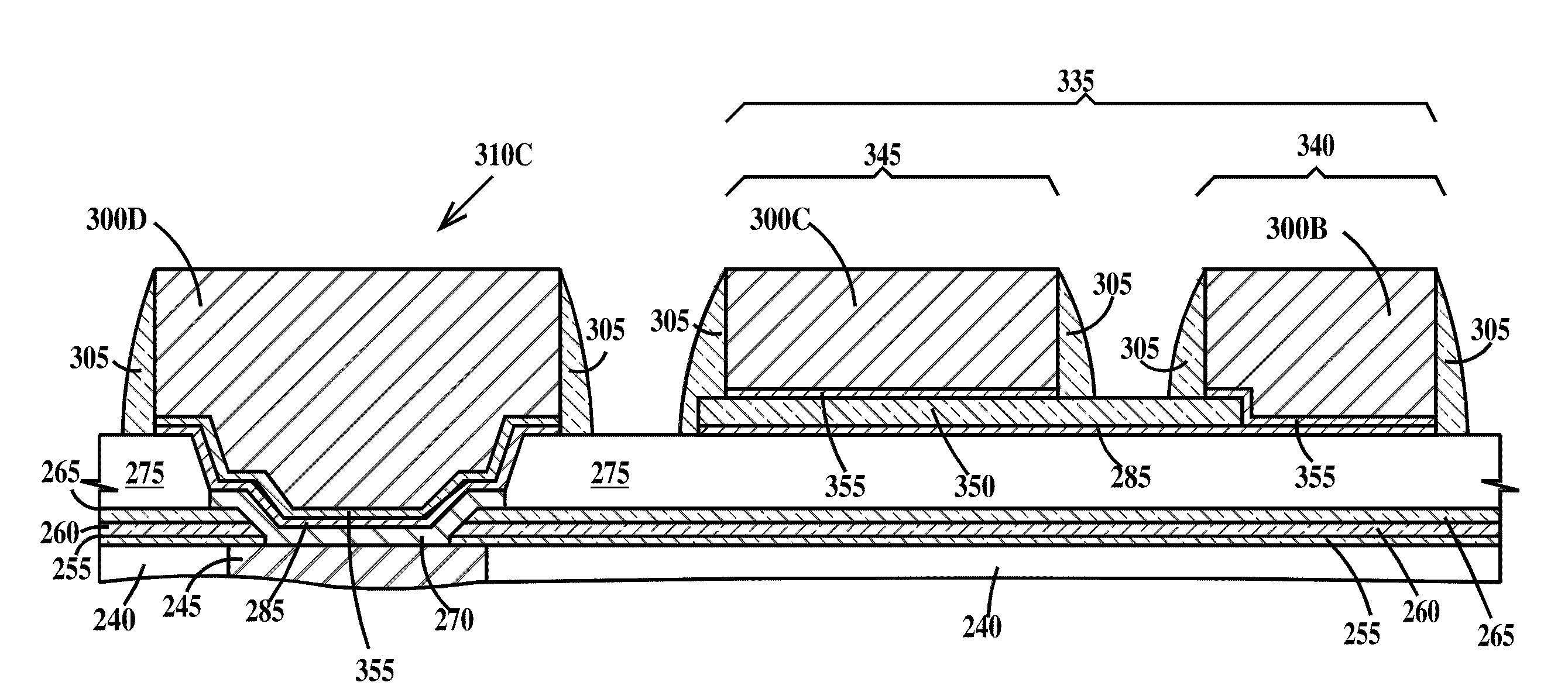 Alpha particle blocking wire structure and method fabricating same