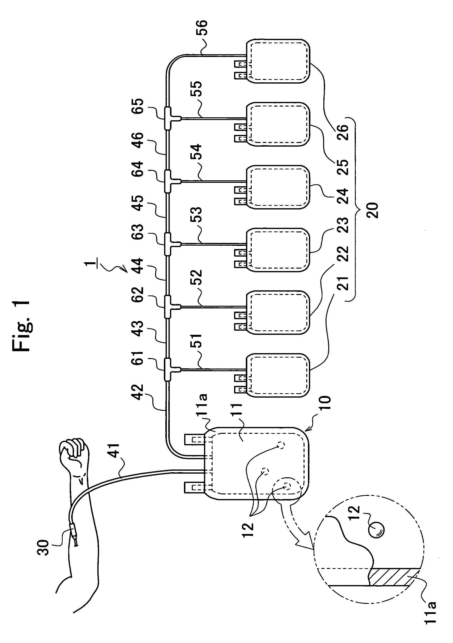 Container for serum production and method of regenerative medicine using the same