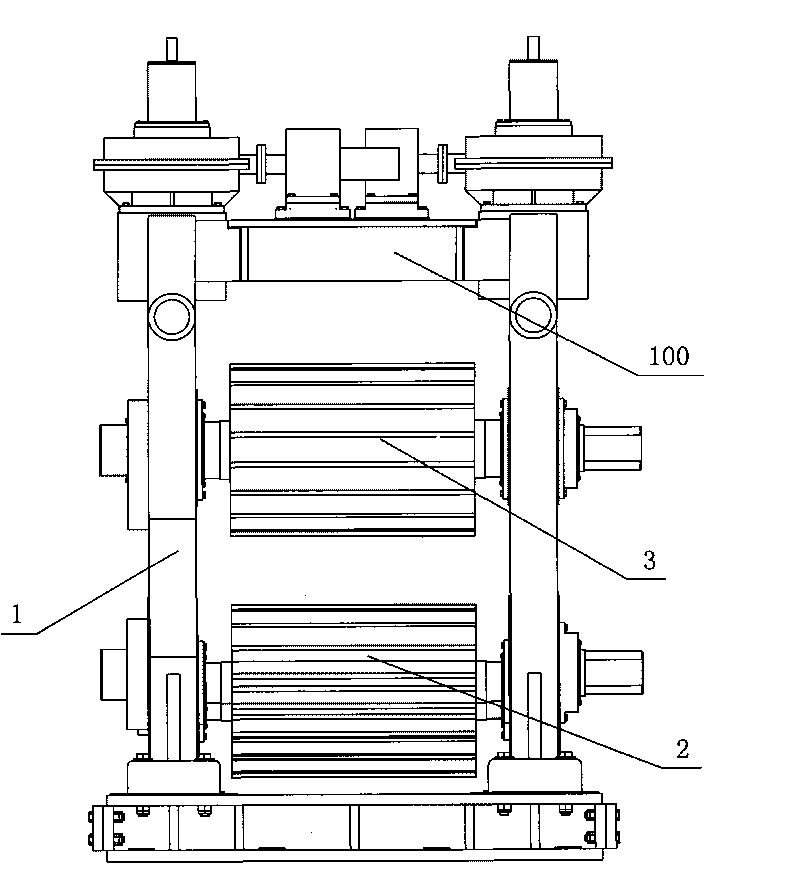 Self-potential roller-type cross wedge rolling mill