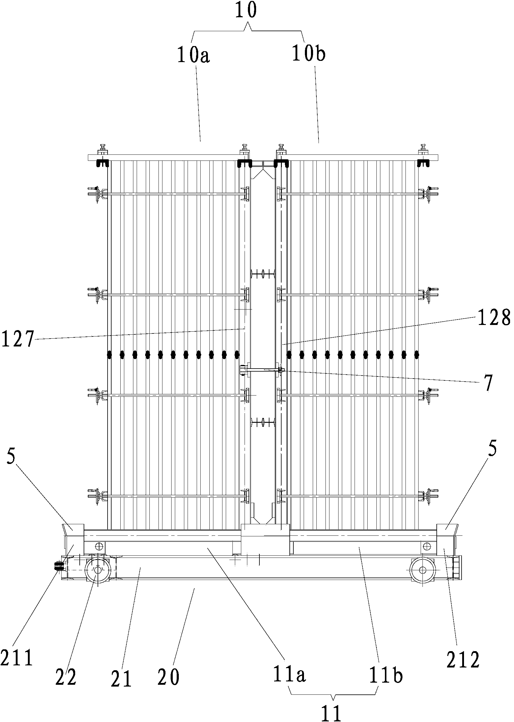Vertical formwork forming machine of light wall board and producing technology thereof