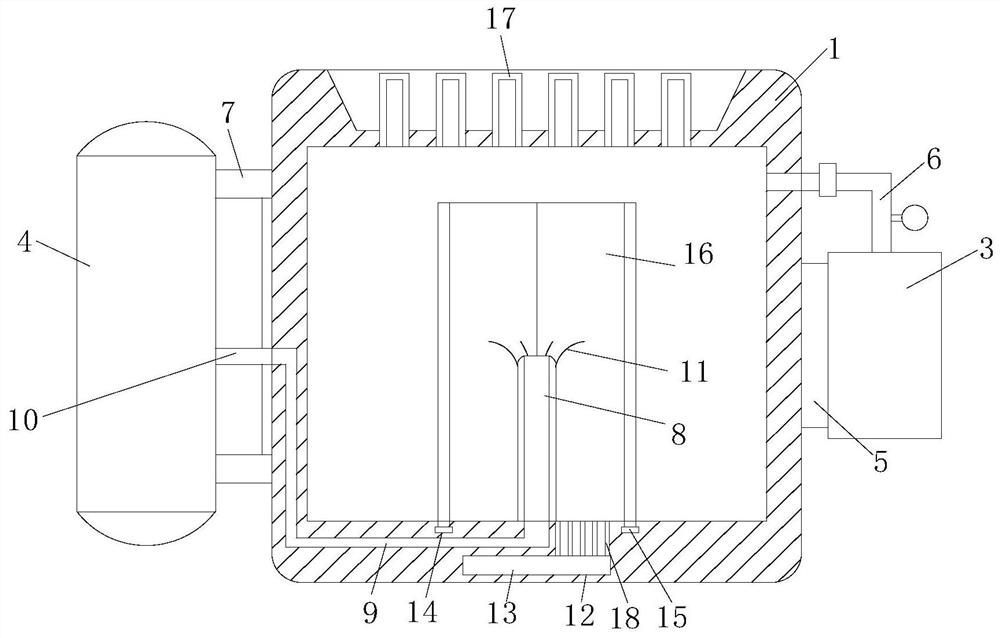 An online fluorination device for plastic containers