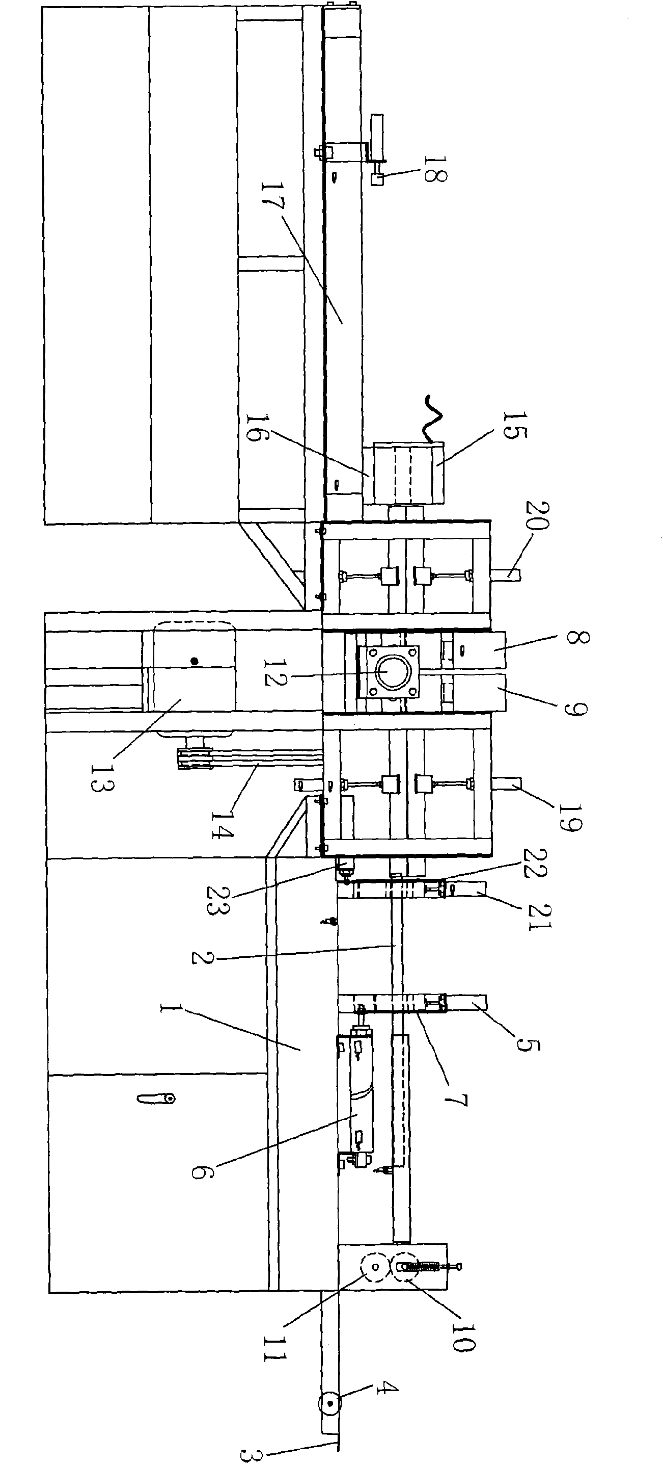 Full-automatic fixed-length cutting device of metallic hose