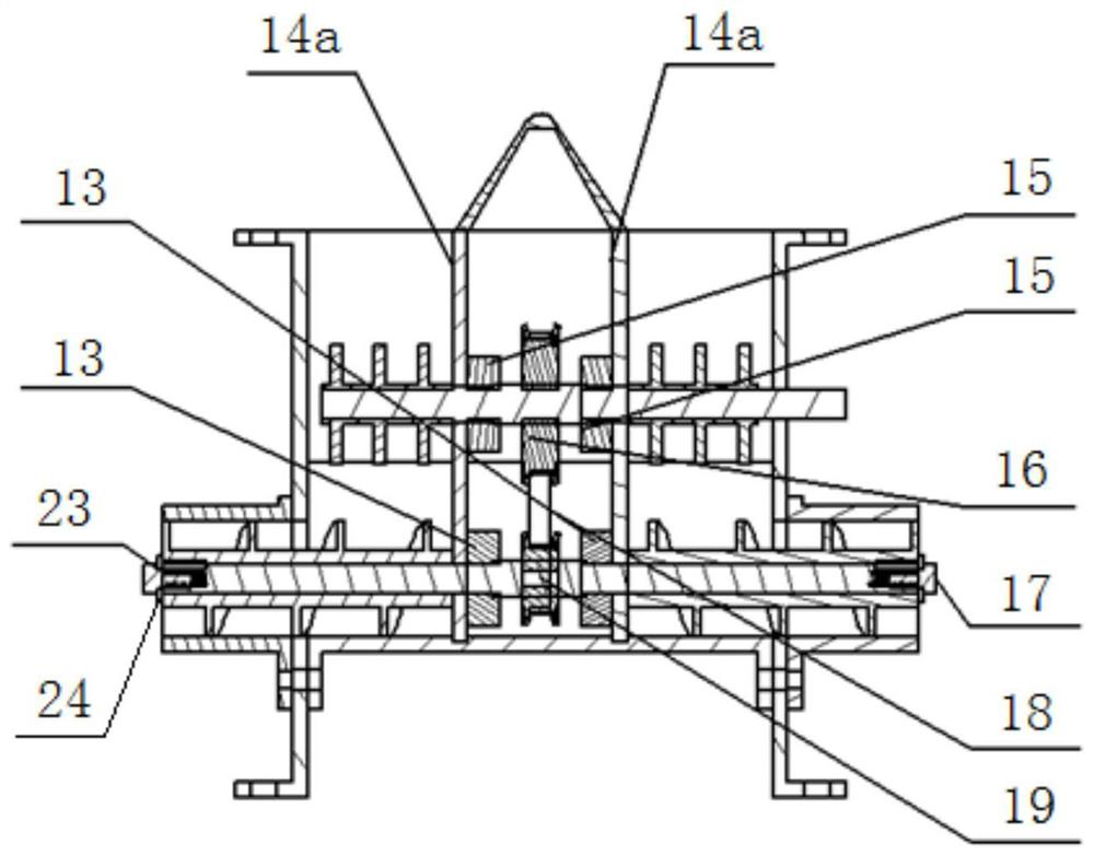 One-device double-row quantitative spiral fertilizer device