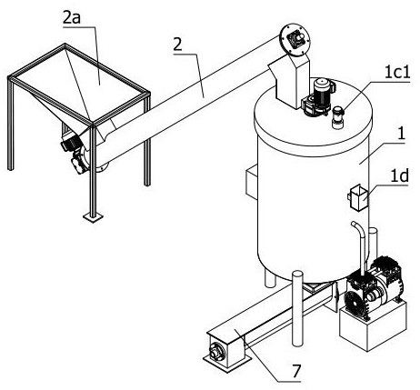 A negative pressure sieve equipment for the preparation of concrete composite admixture