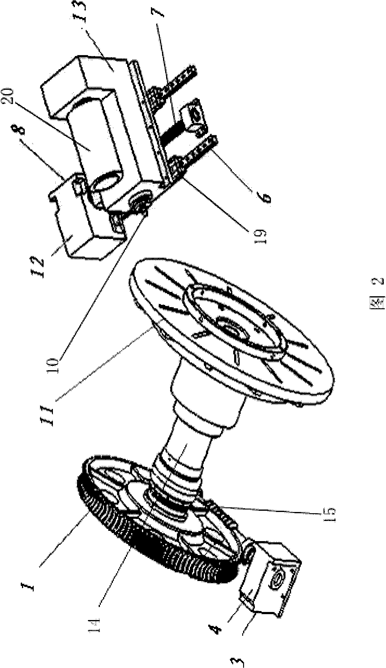 Finger cutter type helical bevel gear processing device