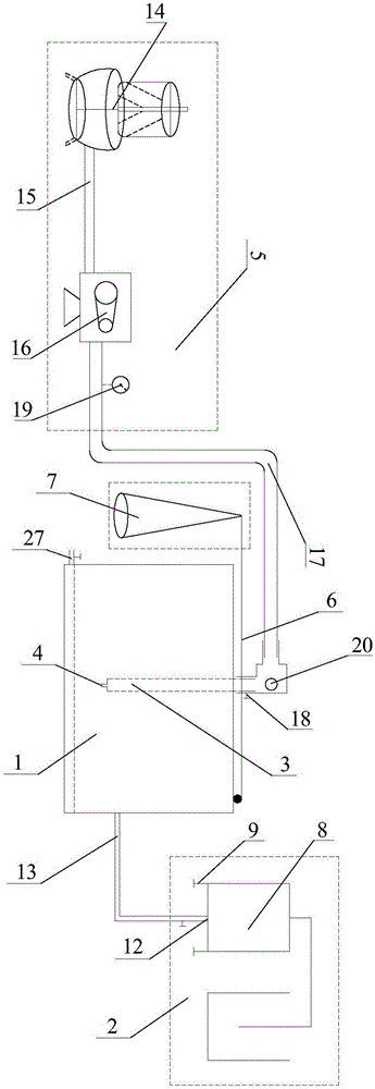 Post grouting pile indoor long-term test device for simulating underground water flowing and test method thereof