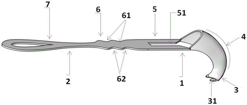 Special draw hook for forming chin