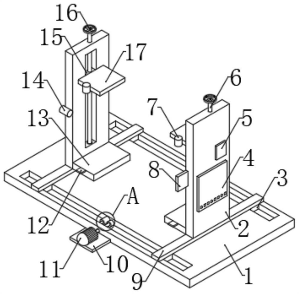 Width adjustment device for bus duct processing and operation method thereof