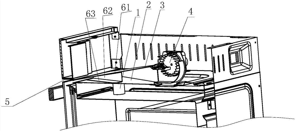 Fume exhausting structure of oven