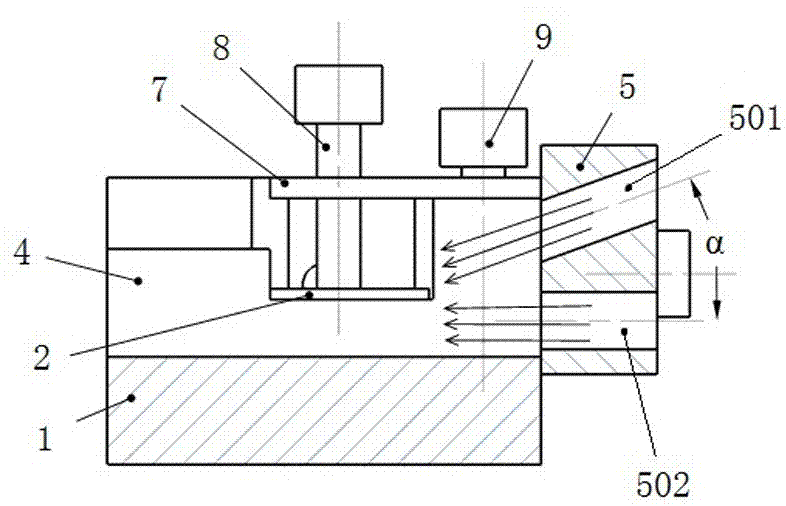 Double-sided gas-assisted device for pulse laser welding of metal sheets