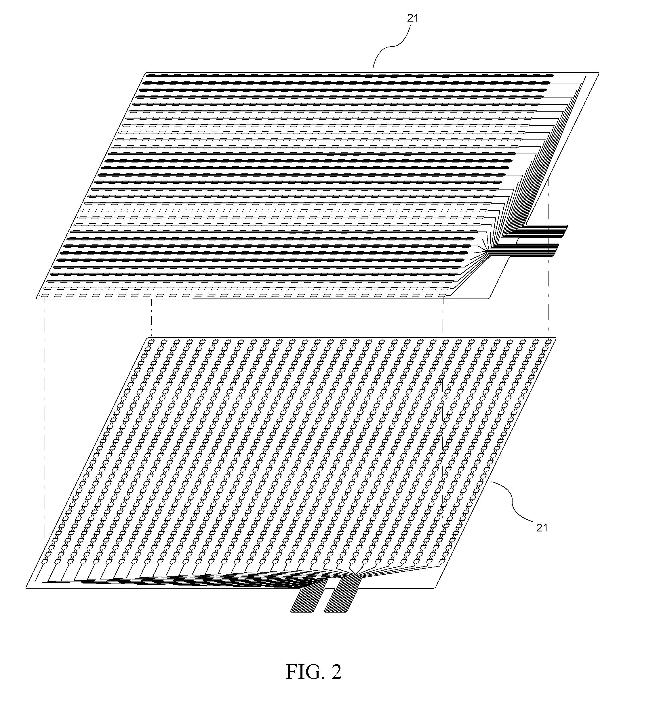 Sensor Having a Mesh Layer with Protrusions, and Method