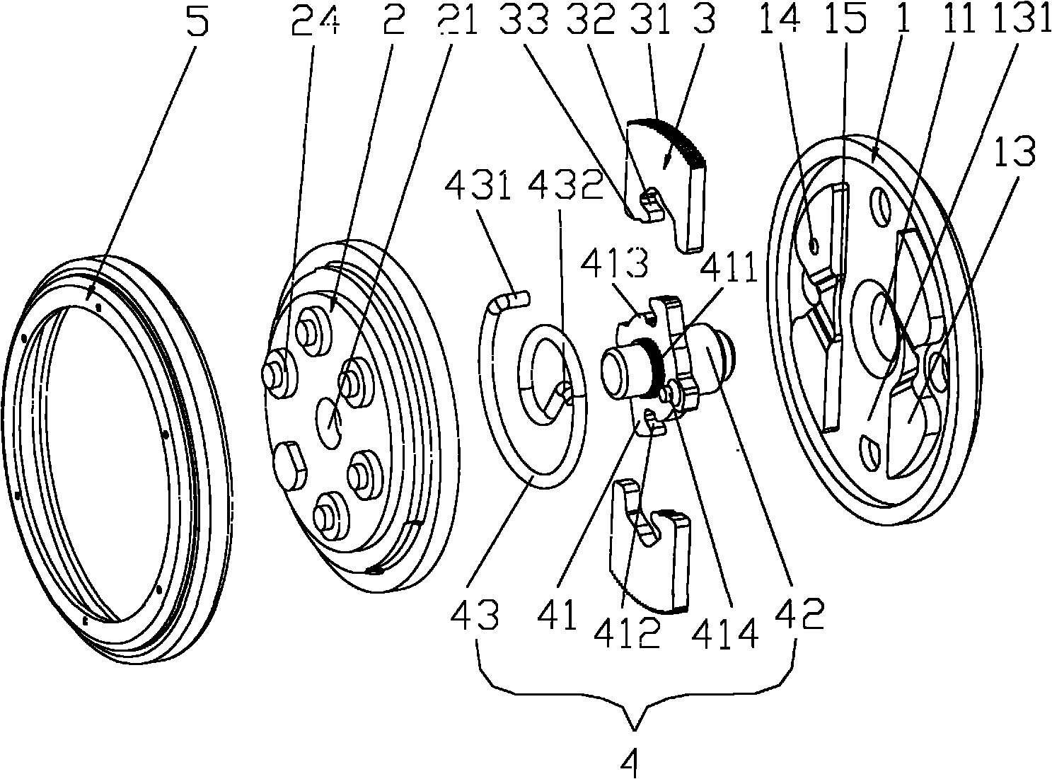 Two-point disc angle adjuster