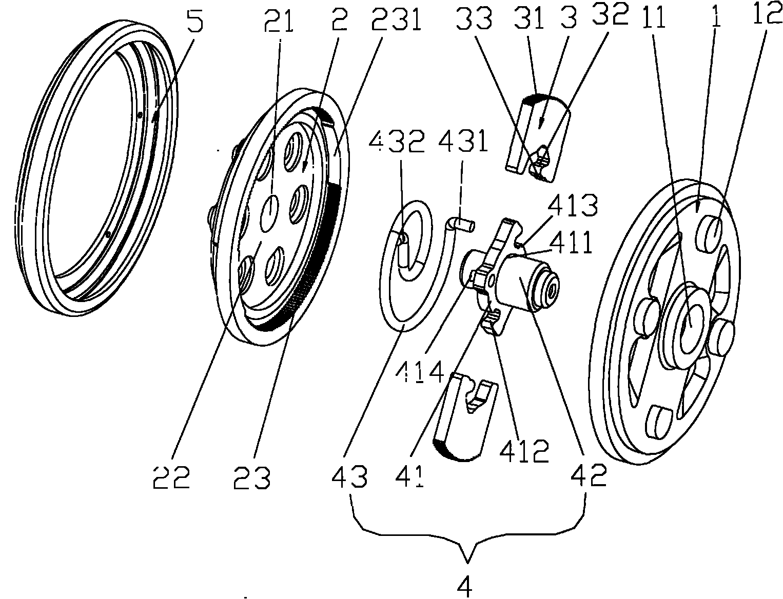 Two-point disc angle adjuster