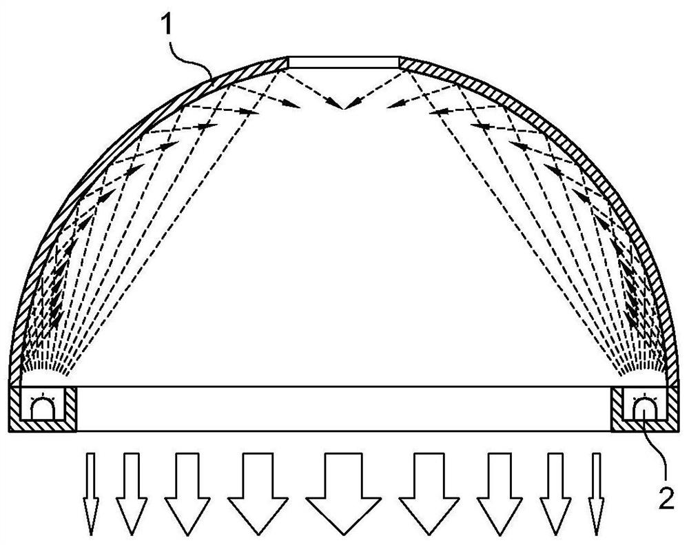 Light projector capable of increasing light reflection area