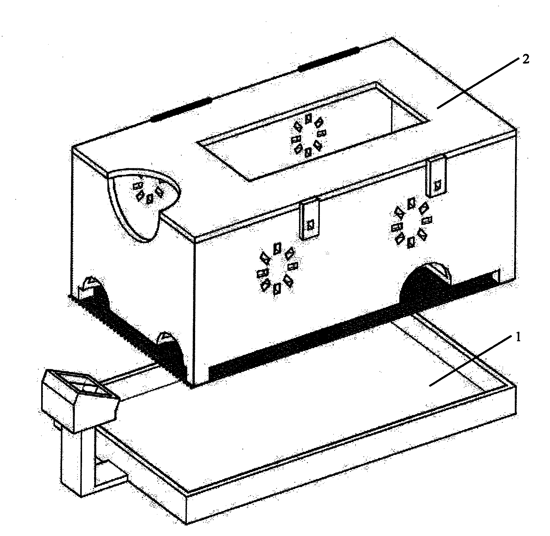 Rabbit fixing box for skin stimulus response test and using method for rabbit fixing box