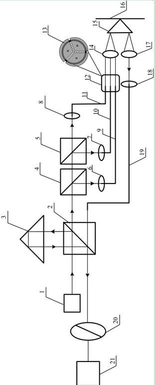 A three-dimensional coordinate measuring device and measuring method based on laser continuous frequency sweep