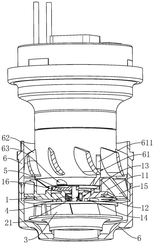 Waterproof structure of wet and dry dual-purpose dust collector motor