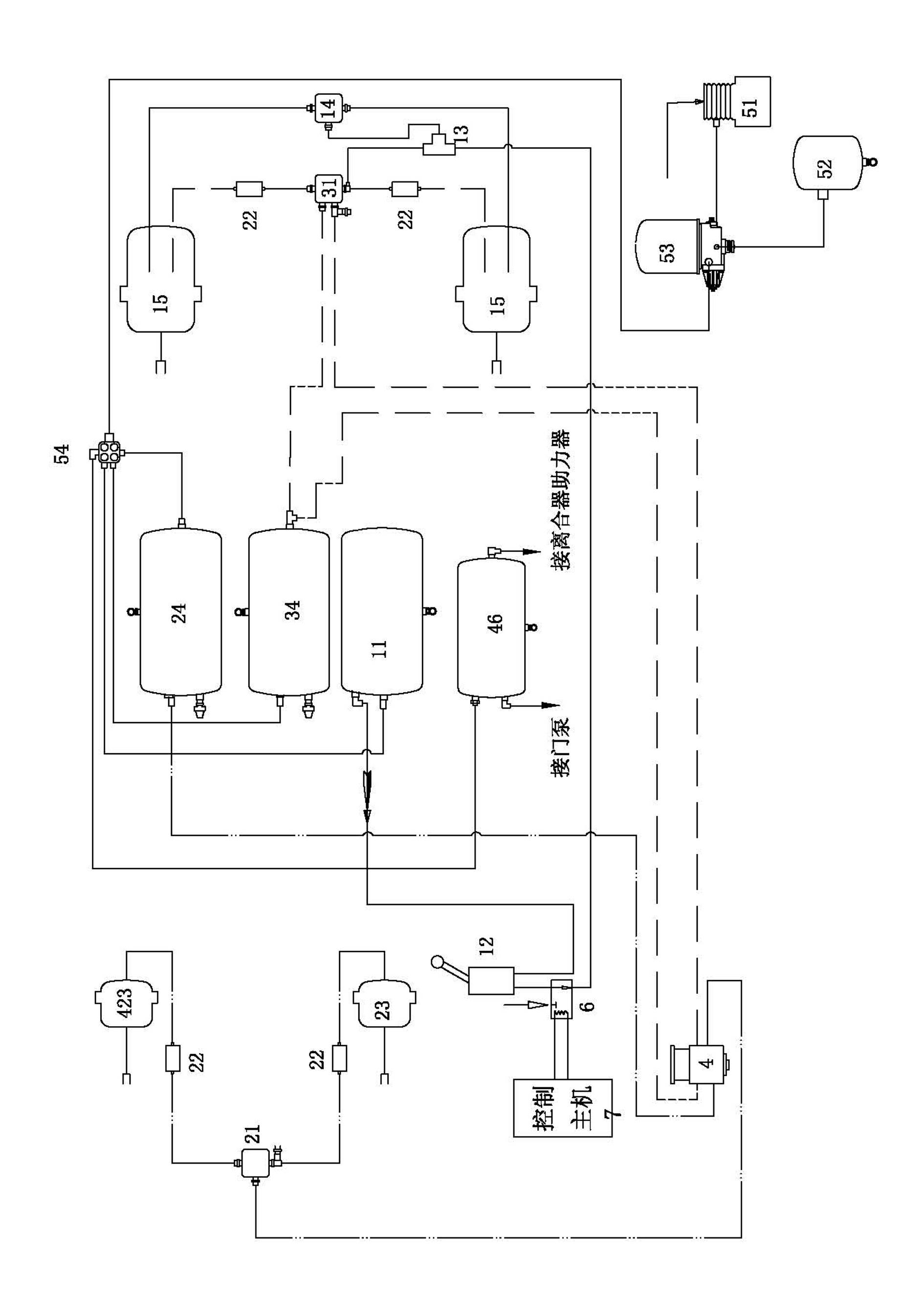 Novel pneumatic brake system for vehicle