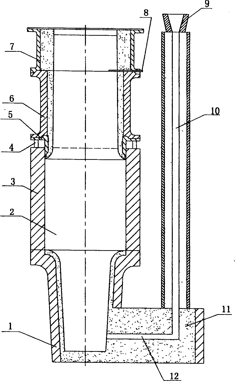 Integral casting method of cast steel supporting roller