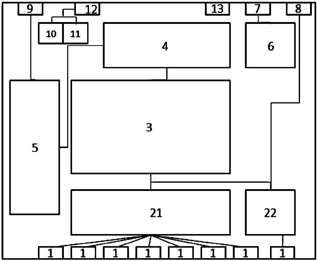 Eight-channel frequency modulation transmitting all-in-one machine